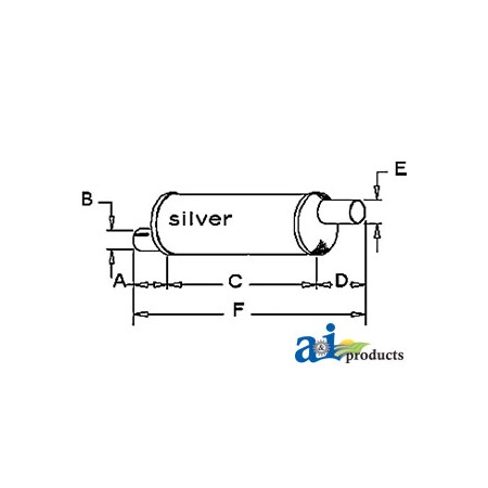 A & I Products Muffler 27" x9.5" x9.5" A-07712